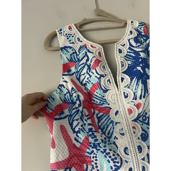 Lilly Pulitzer Janice Shift Dress in the "She She Shells" print Size 14 Preppy - Picture 3 of 10